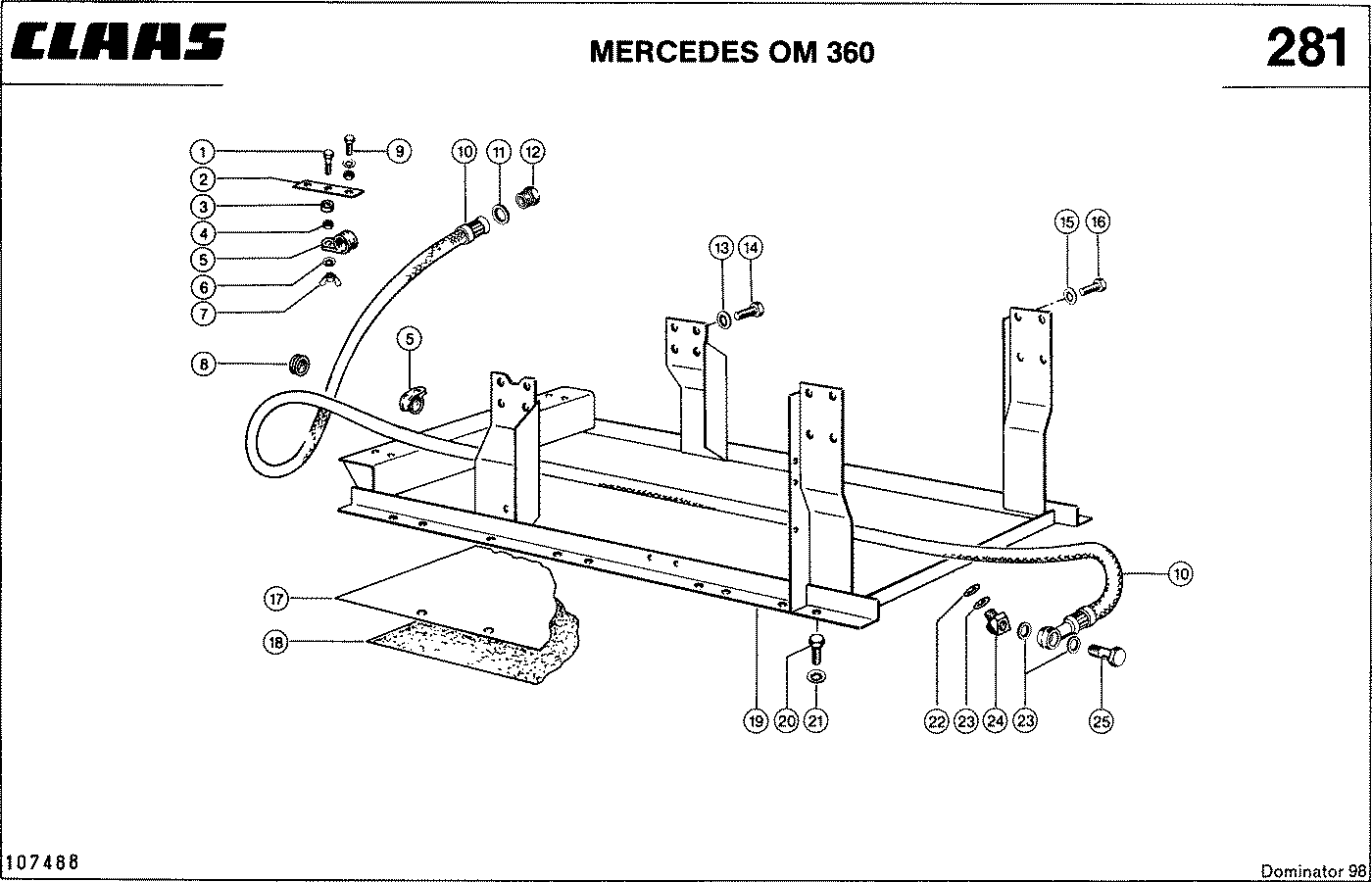 DOMINATOR - MERCEDES OM 360; KONSOLE, OELABLASSCHL