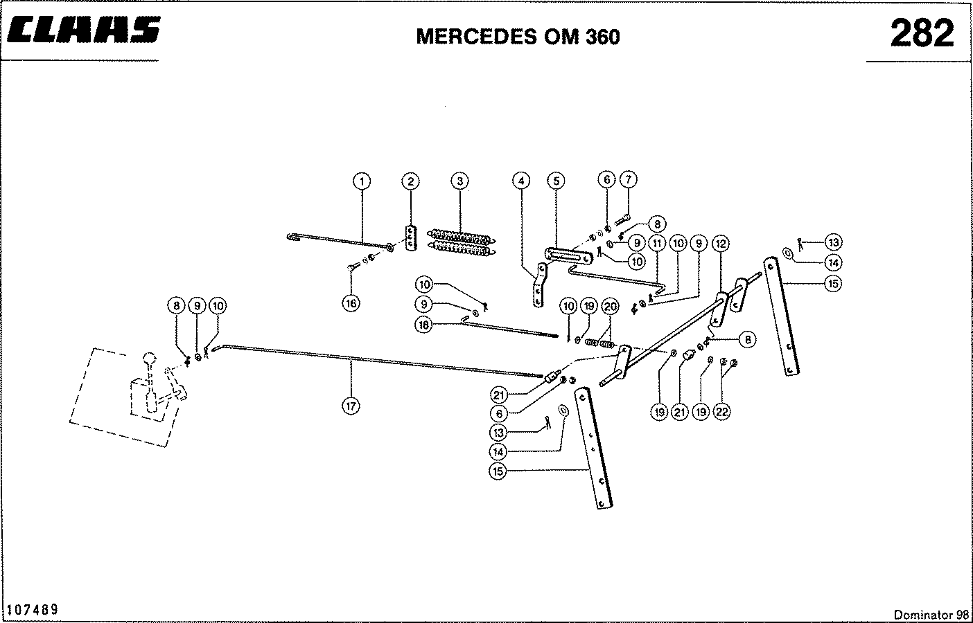 DOMINATOR - MERCEDES OM 360; РЕГУЛИРОВКА ОБОРОТОВ
