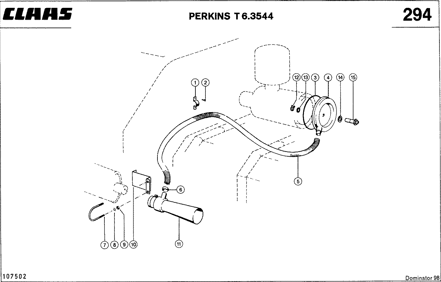 DOMINATOR - PERKINS T 6.3544; СИСТЕМА ФИЛЬТРАЦИИ ВОЗДУХА