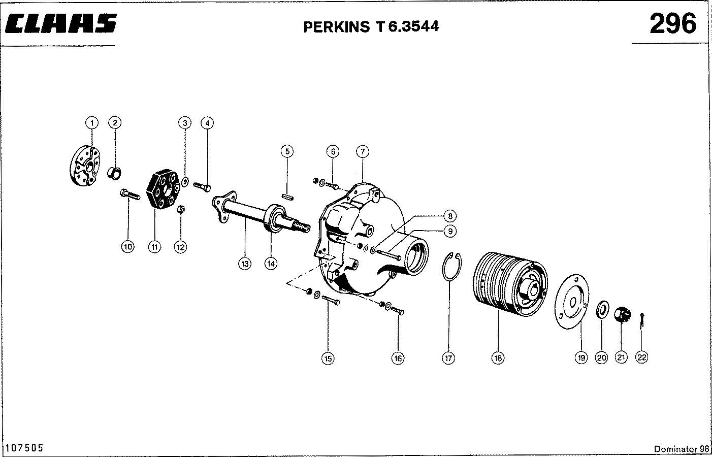DOMINATOR - PERKINS T 6.3544; ОТБОР МОЩНОСТИ