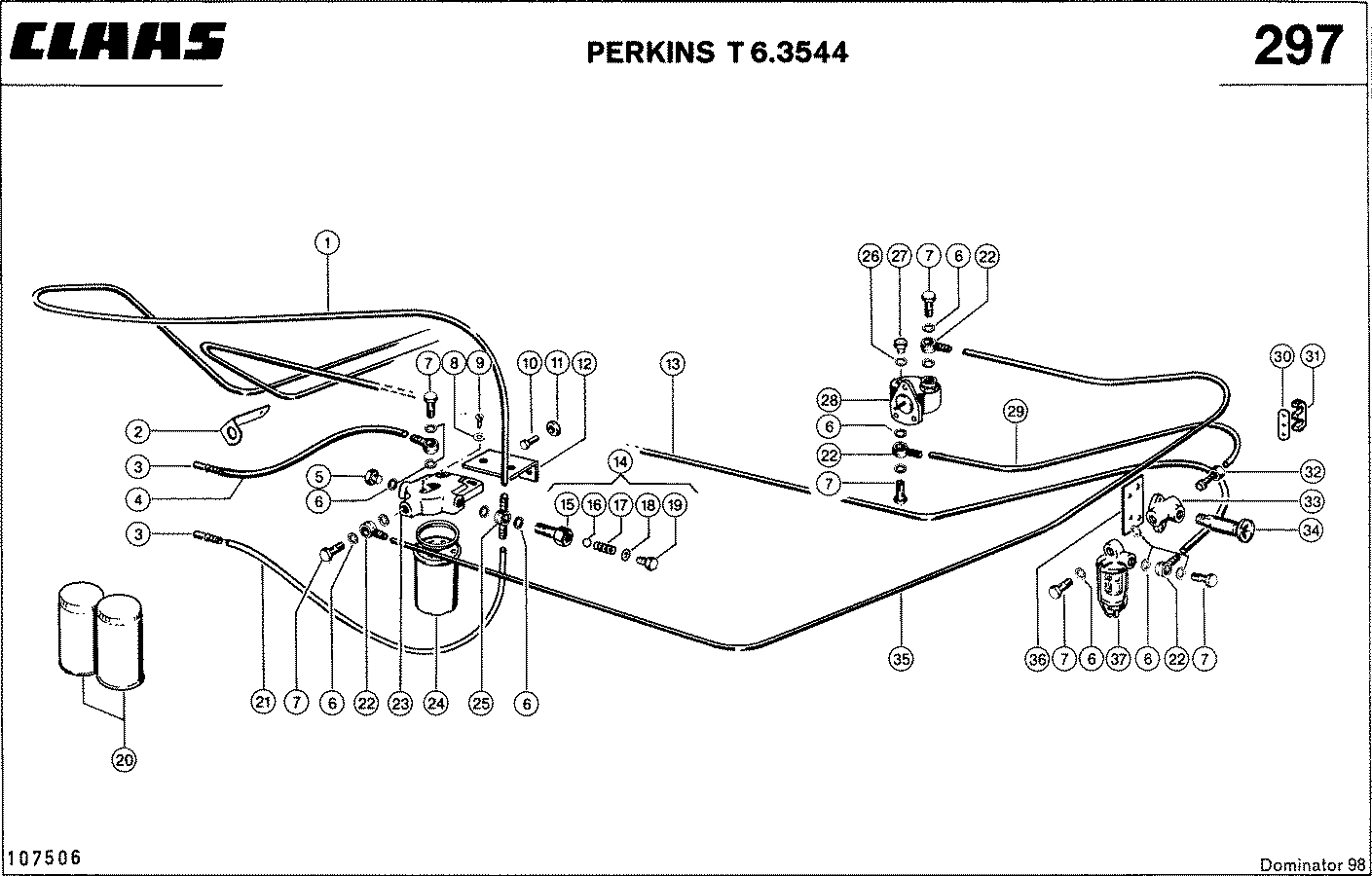 DOMINATOR - PERKINS T 6.3544; СИСТЕМА ПИТАНИЯ