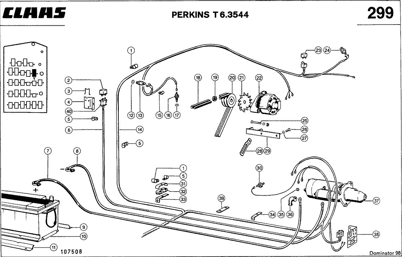 DOMINATOR - PERKINS T 6.3544; LICHTMASCHINE, ANLAS