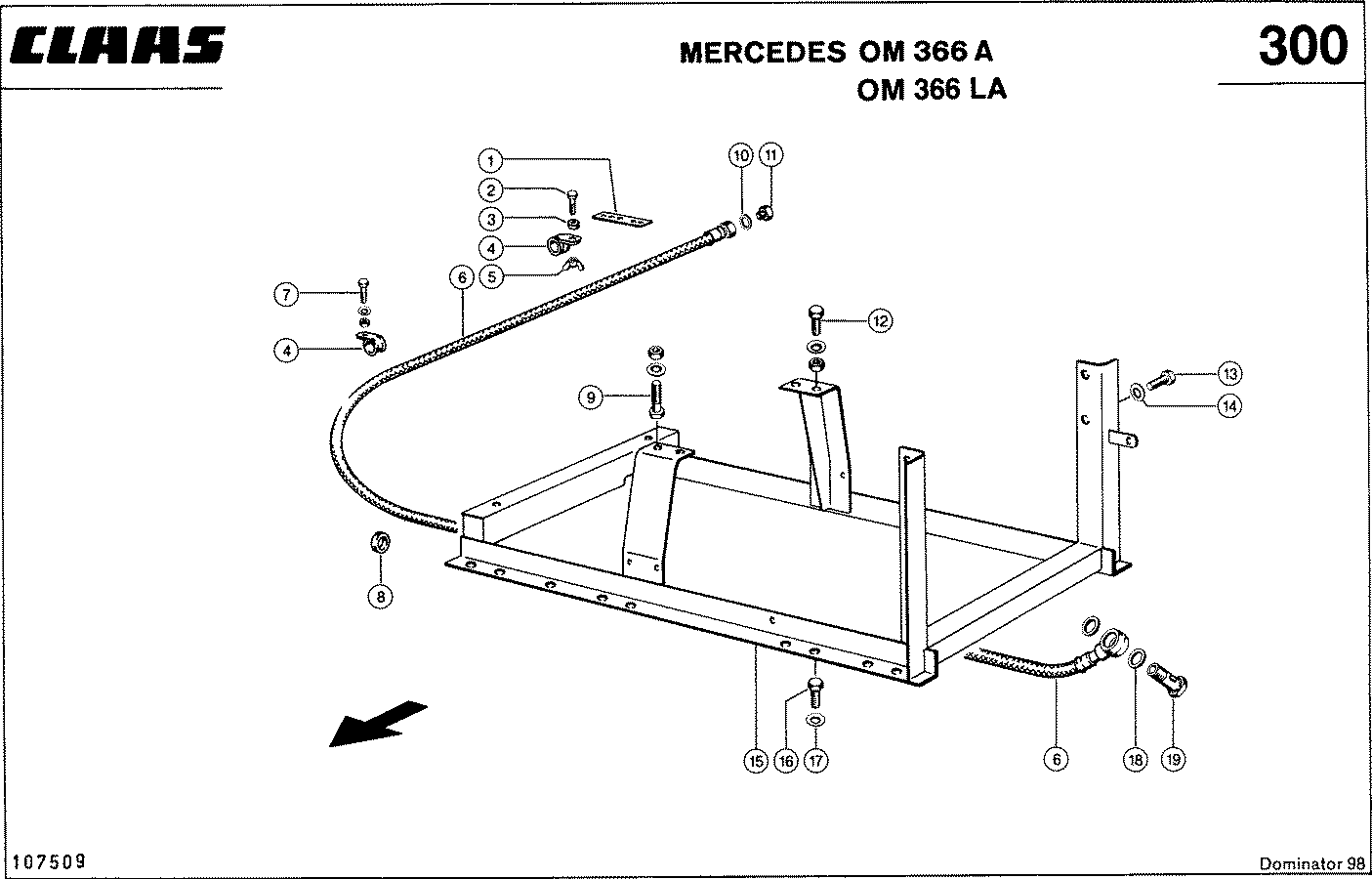 DOMINATOR - MERCEDES OM 366 A, OM 366 LA; KONSOLE,OE