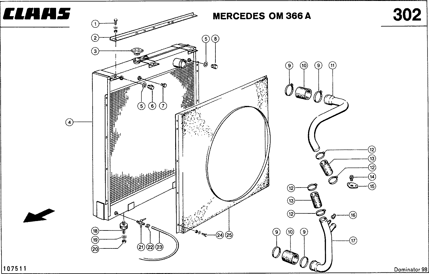 DOMINATOR - MERCEDES OM 366 A; СИСТЕМА ОХЛАЖДЕНИЯ