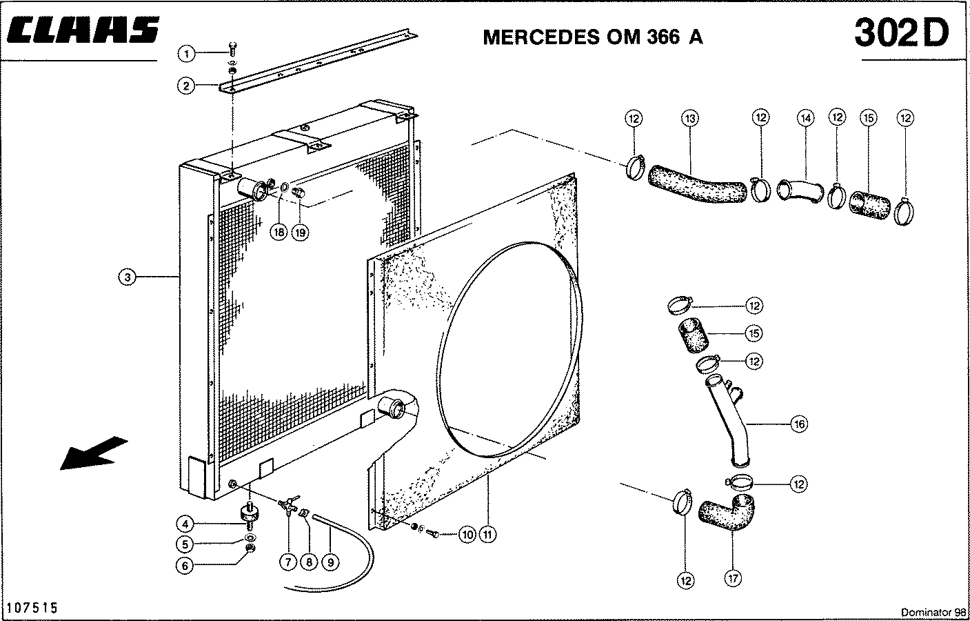 DOMINATOR - MERCEDES OM 366 A; СИСТЕМА ОХЛАЖДЕНИЯ