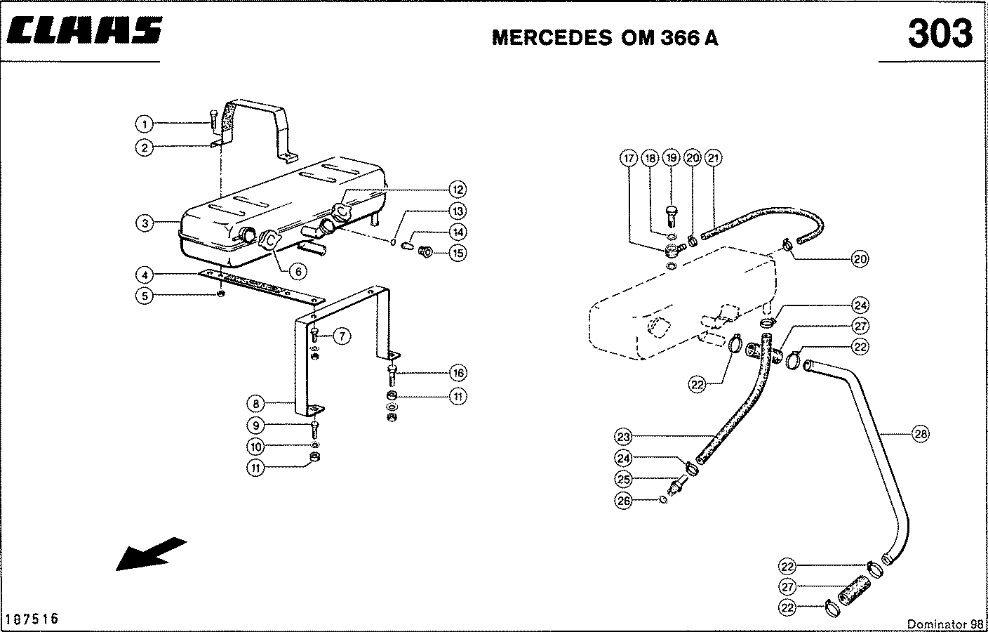 DOMINATOR - MERCEDES OM 366 A; СИСТЕМА ОХЛАЖДЕНИЯ