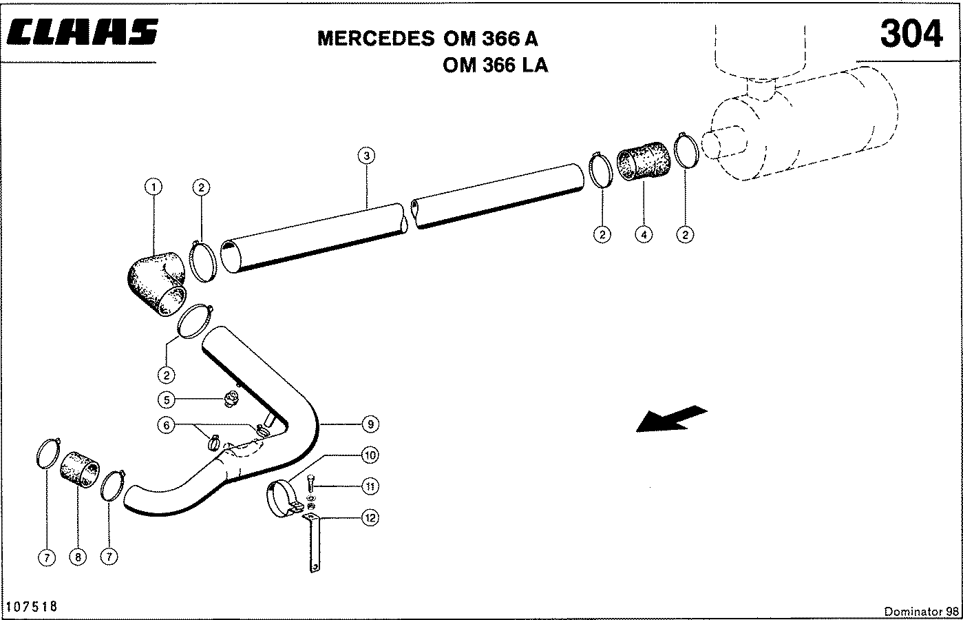 DOMINATOR - MERCEDES OM 366 A, OM 366 LA; LUFTFILTE