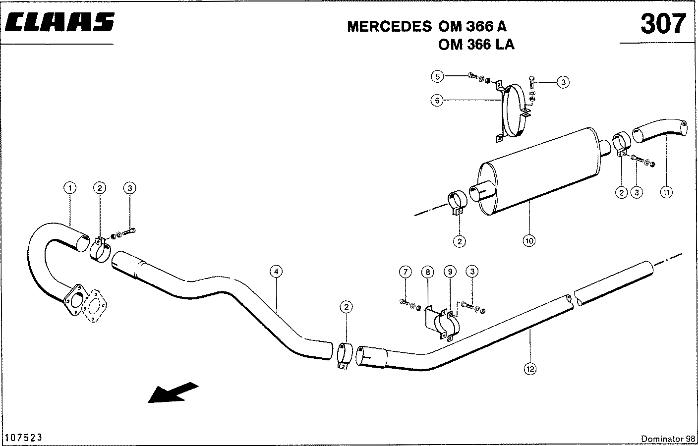 DOMINATOR - MERCEDES OM 366 A, OM 366 LA; ABGASANLA