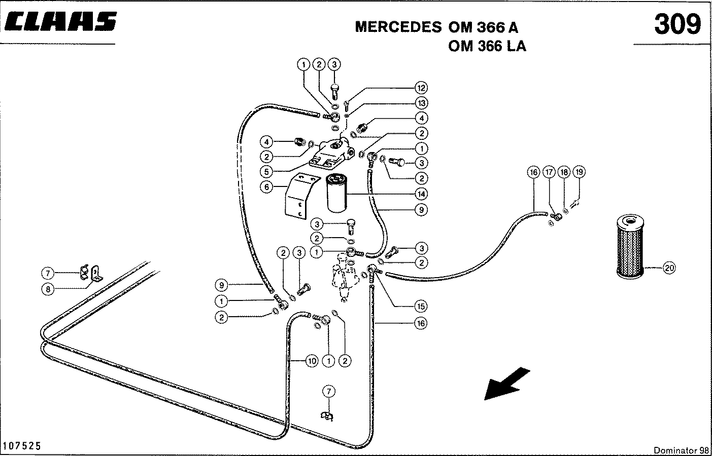 DOMINATOR - MERCEDES OM 366 A, OM 366 LA; KRAFTSTOF