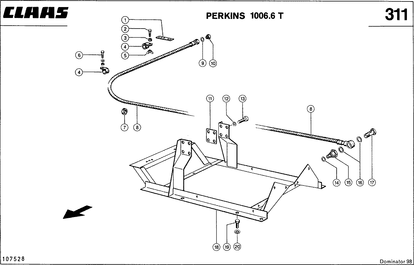 DOMINATOR - PERKINS 1006.6 T; KONSOLE, OELABLASSCH