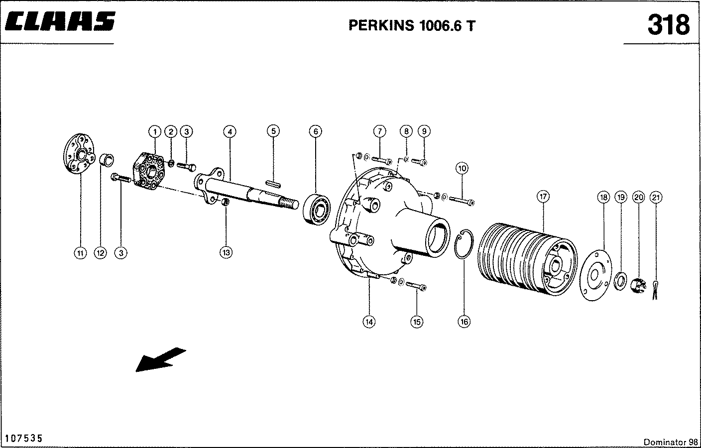 DOMINATOR - PERKINS 1006.6 T; ОТБОР МОЩНОСТИ
