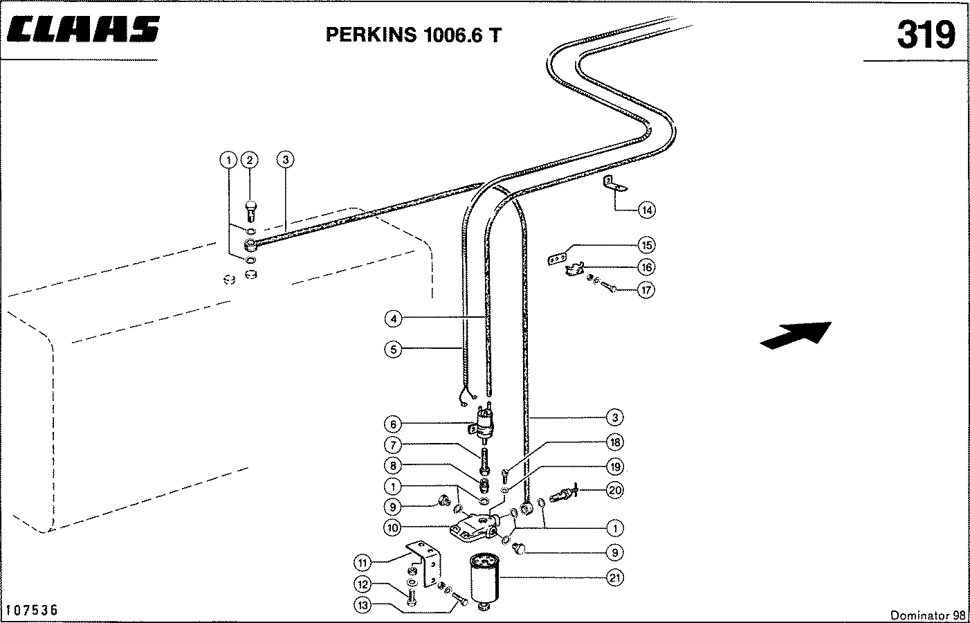 DOMINATOR - PERKINS 1006.6 T; СИСТЕМА ПИТАНИЯ