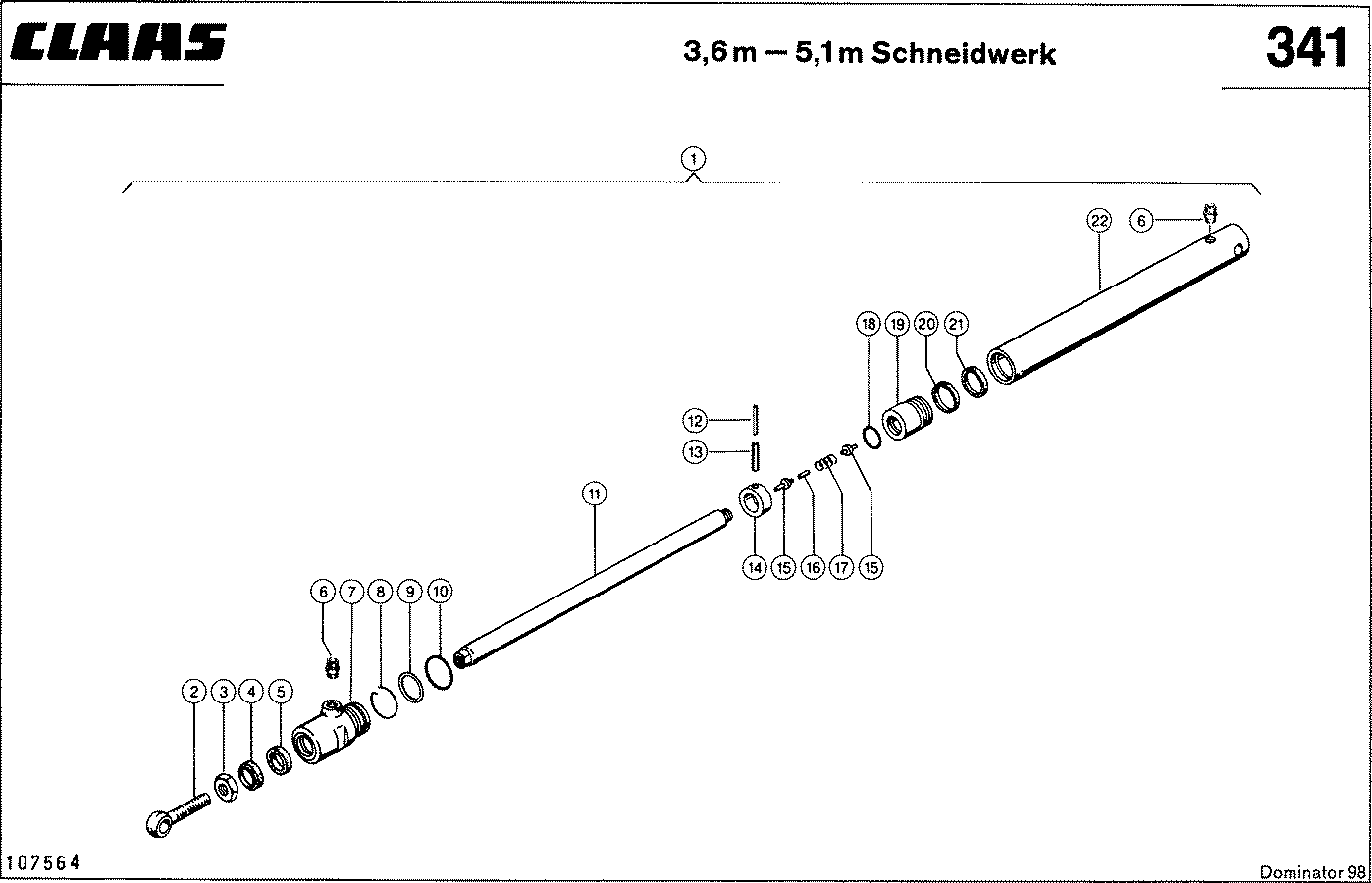 DOMINATOR - HASPEL - HORIZONTALVERSTELLUNG, HYDR. Z