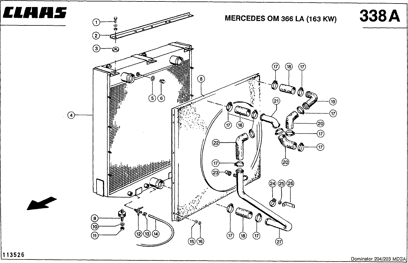 MEGA - ПРИНАДЛЕЖНОСТИ ДВИГАТЕЛЯ, MERCEDES OM 366 LA (163 КВТ)
