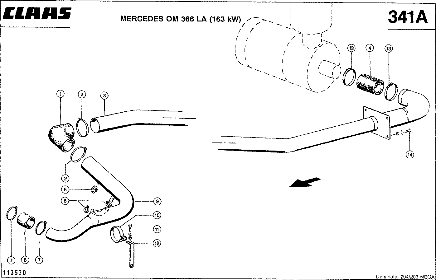 MEGA - ПРИНАДЛЕЖНОСТИ ДВИГАТЕЛЯ, MERCEDES OM 366 LA (163 КВТ)