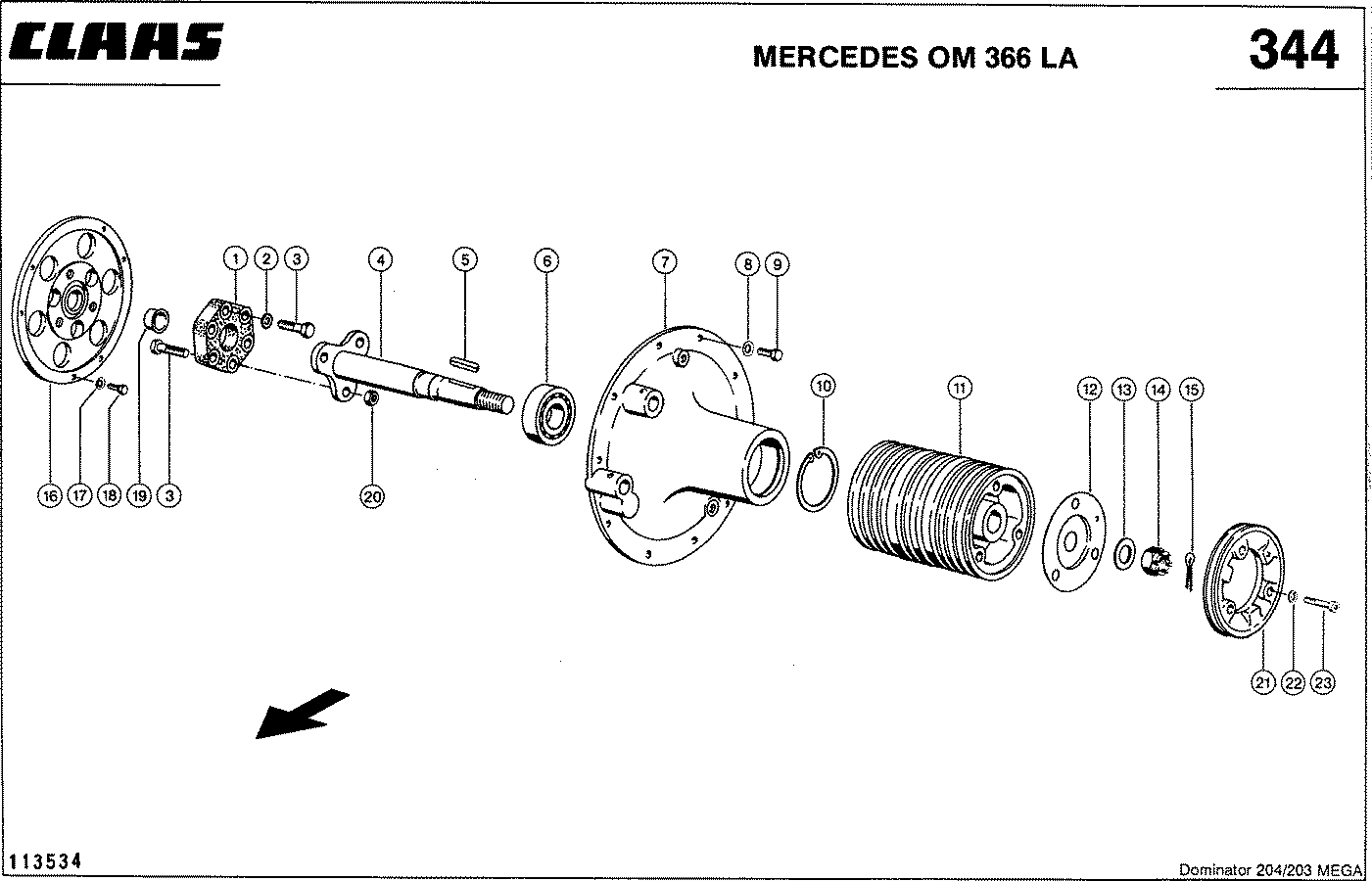 MEGA - ПРИНАДЛЕЖНОСТИ ДВИГАТЕЛЯ, MERCEDES OM 366 LA