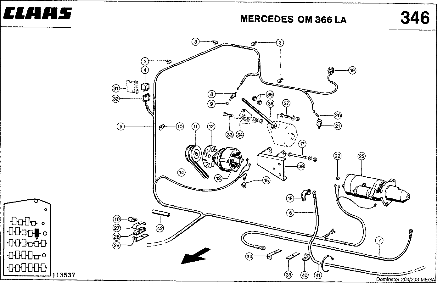 MEGA - ПРИНАДЛЕЖНОСТИ ДВИГАТЕЛЯ, MERCEDES OM 366 LA