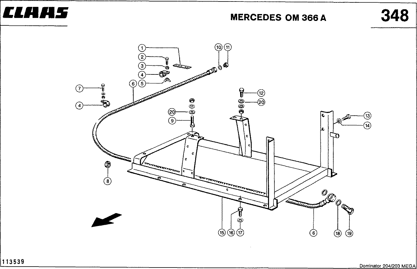 MEGA - ПРИНАДЛЕЖНОСТИ ДВИГАТЕЛЯ, MERCEDES OM 366 A (125 КВТ)