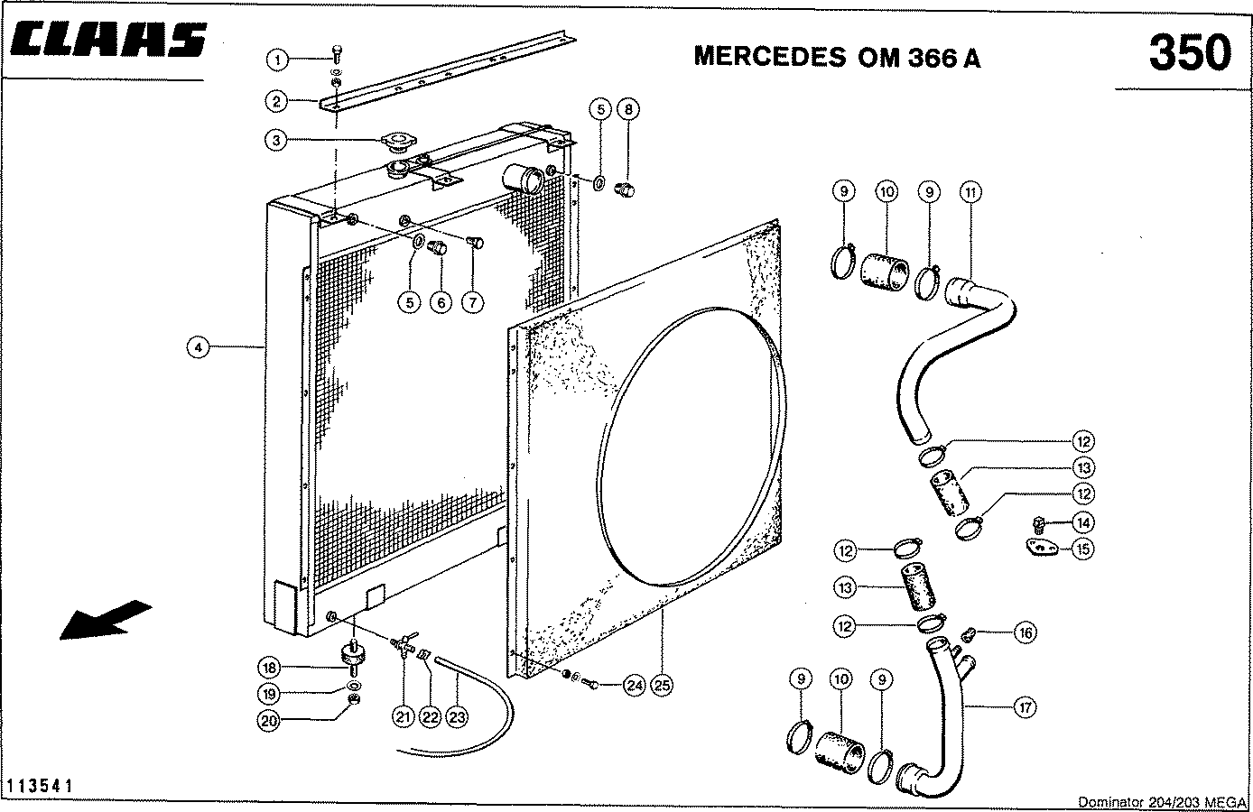MEGA - ПРИНАДЛЕЖНОСТИ ДВИГАТЕЛЯ, MERCEDES OM 366 A (125 КВТ)
