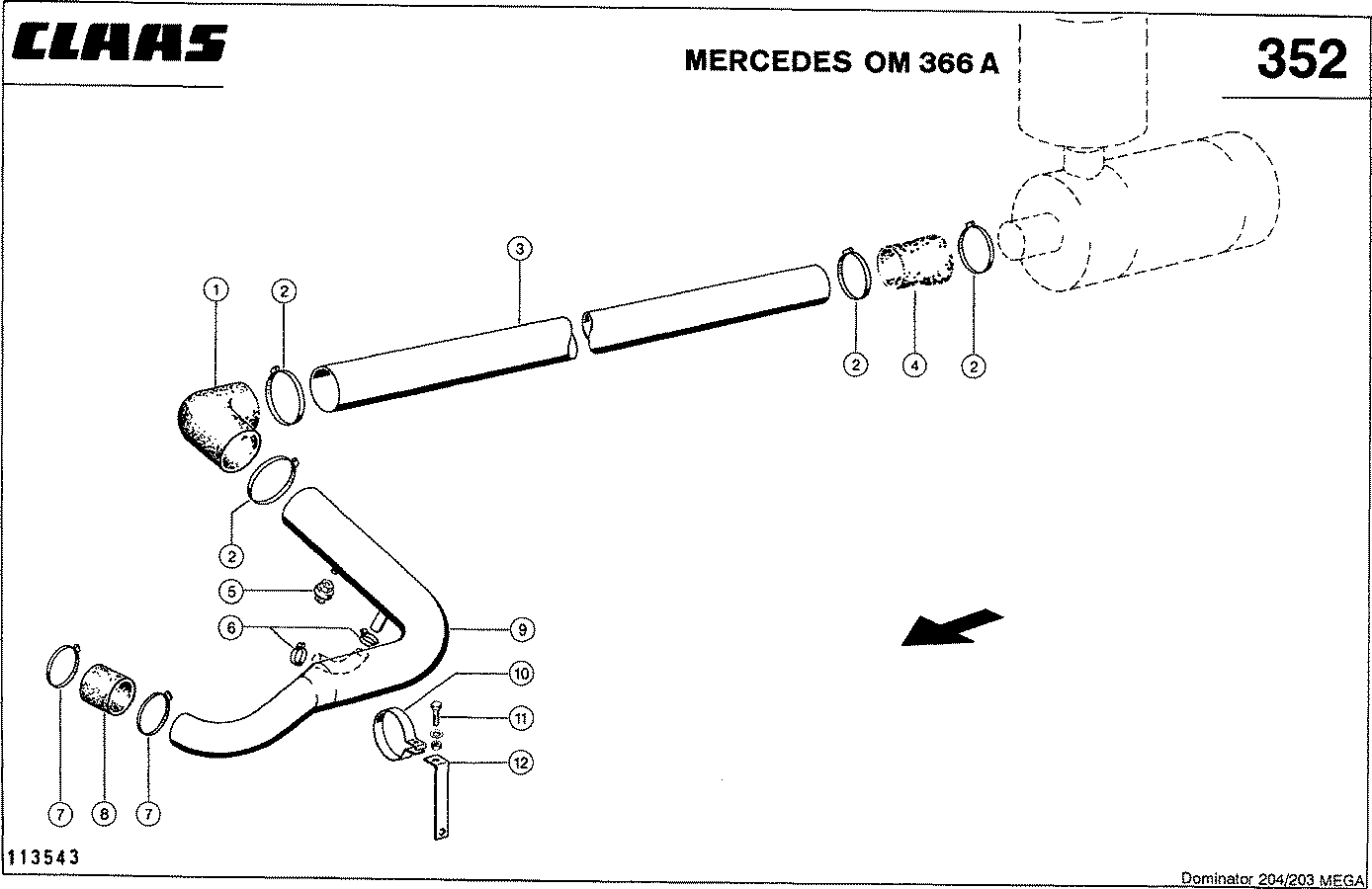 MEGA - ПРИНАДЛЕЖНОСТИ ДВИГАТЕЛЯ, MERCEDES OM 366 A (125 КВТ)