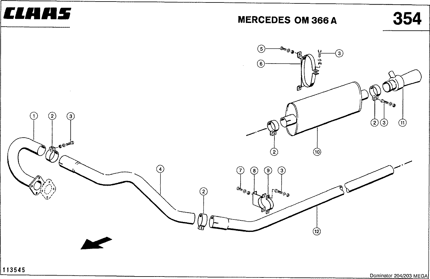 MEGA - ПРИНАДЛЕЖНОСТИ ДВИГАТЕЛЯ, MERCEDES OM 366 A (125 КВТ)