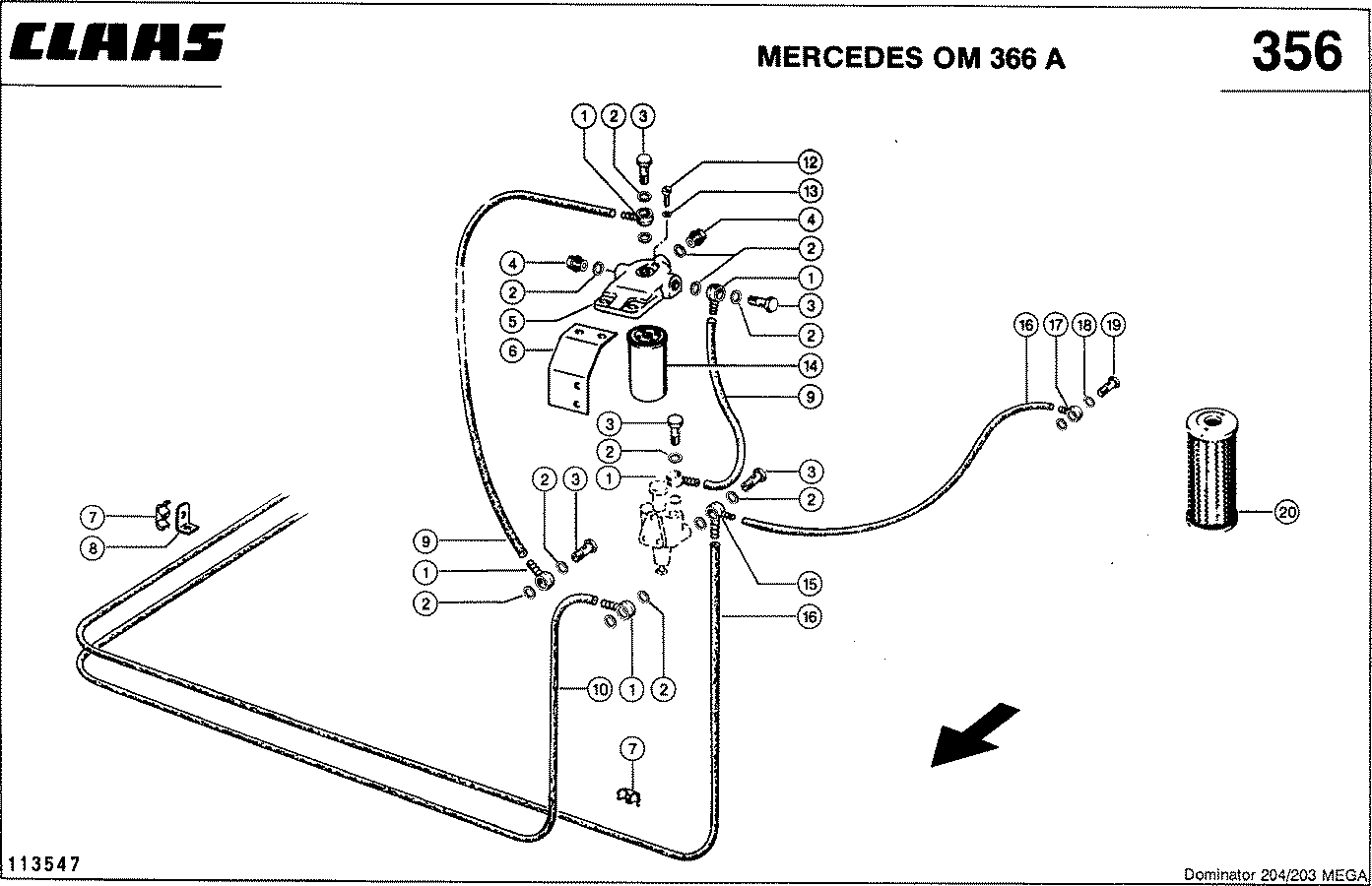 MEGA - ПРИНАДЛЕЖНОСТИ ДВИГАТЕЛЯ, MERCEDES OM 366 A (125 КВТ)