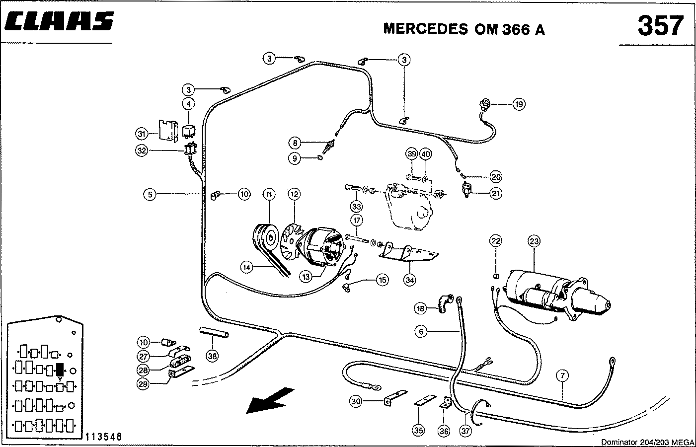 MEGA - ПРИНАДЛЕЖНОСТИ ДВИГАТЕЛЯ, MERCEDES OM 366 A (125 КВТ)
