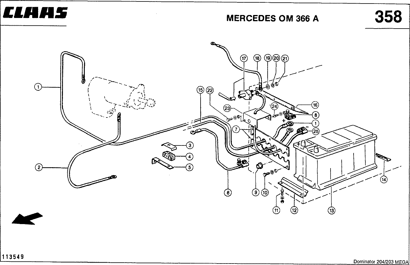MEGA - ПРИНАДЛЕЖНОСТИ ДВИГАТЕЛЯ, MERCEDES OM 366 A (125 КВТ)