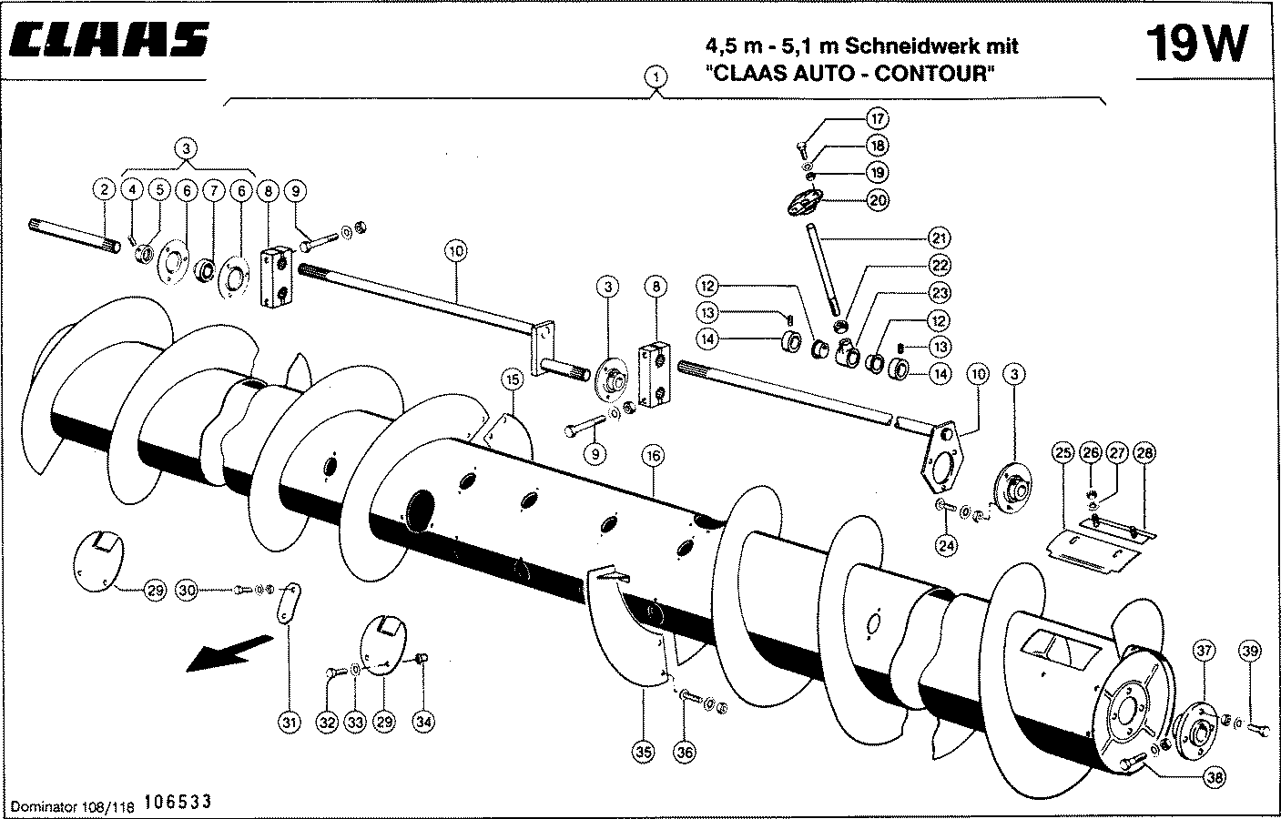 DOMINATOR - MULTIFINGER-EINZUGSTROMMEL, "CLAAS AUTO