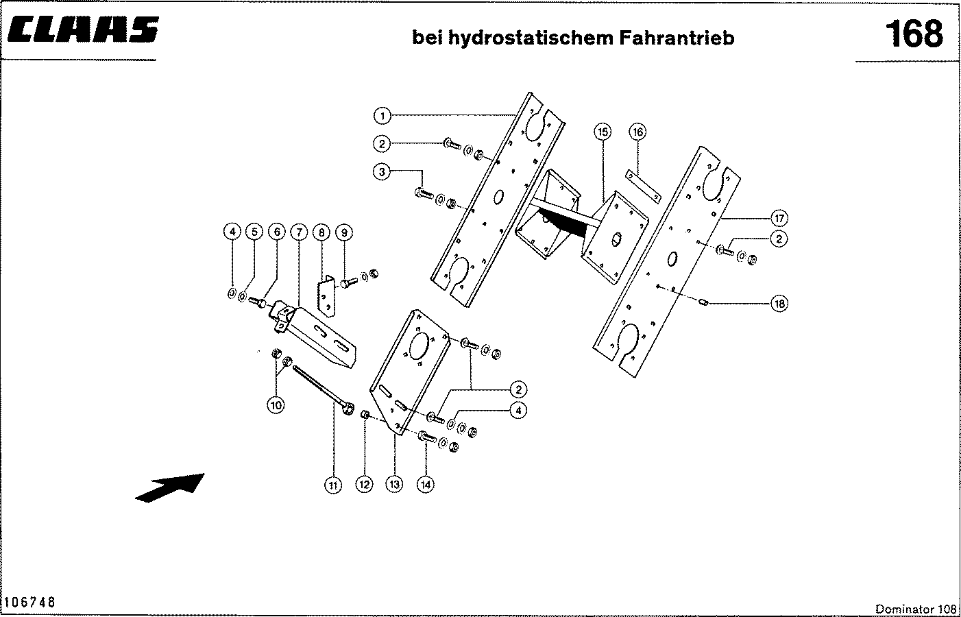 DOMINATOR - RAHMEN FUER TROMMELANTRIEB, VAR. 3254,