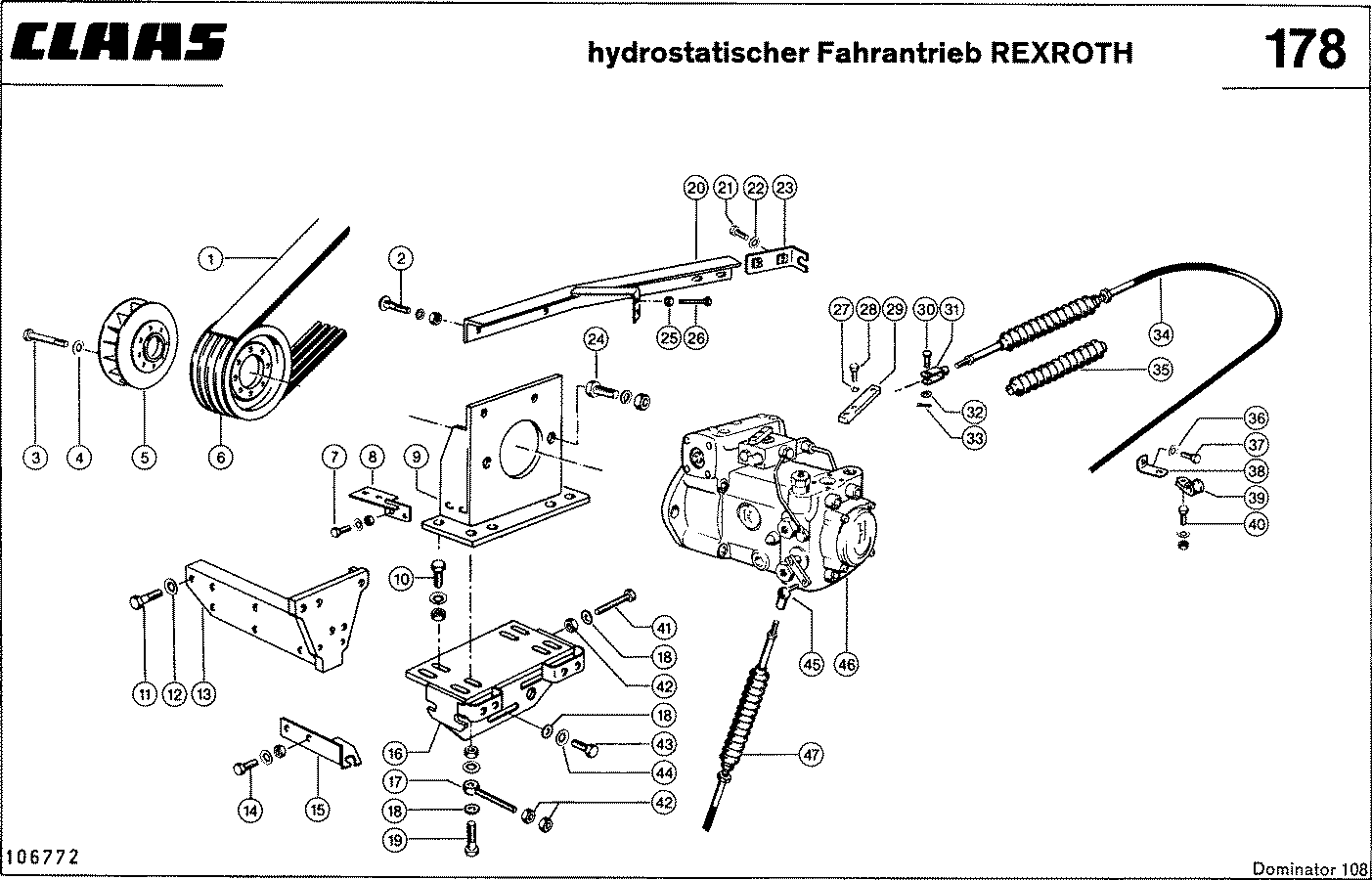 DOMINATOR - ПРИВОД КОЛЕС, -REXROTH-