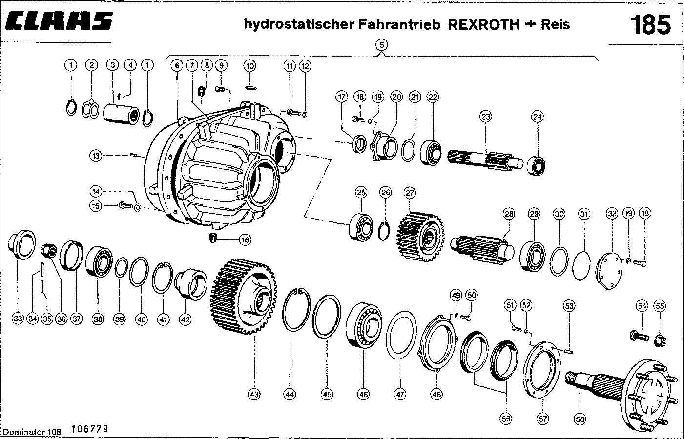 DOMINATOR - ACHSGETRIEBE, BEI -REXROTH- UND REISAUS