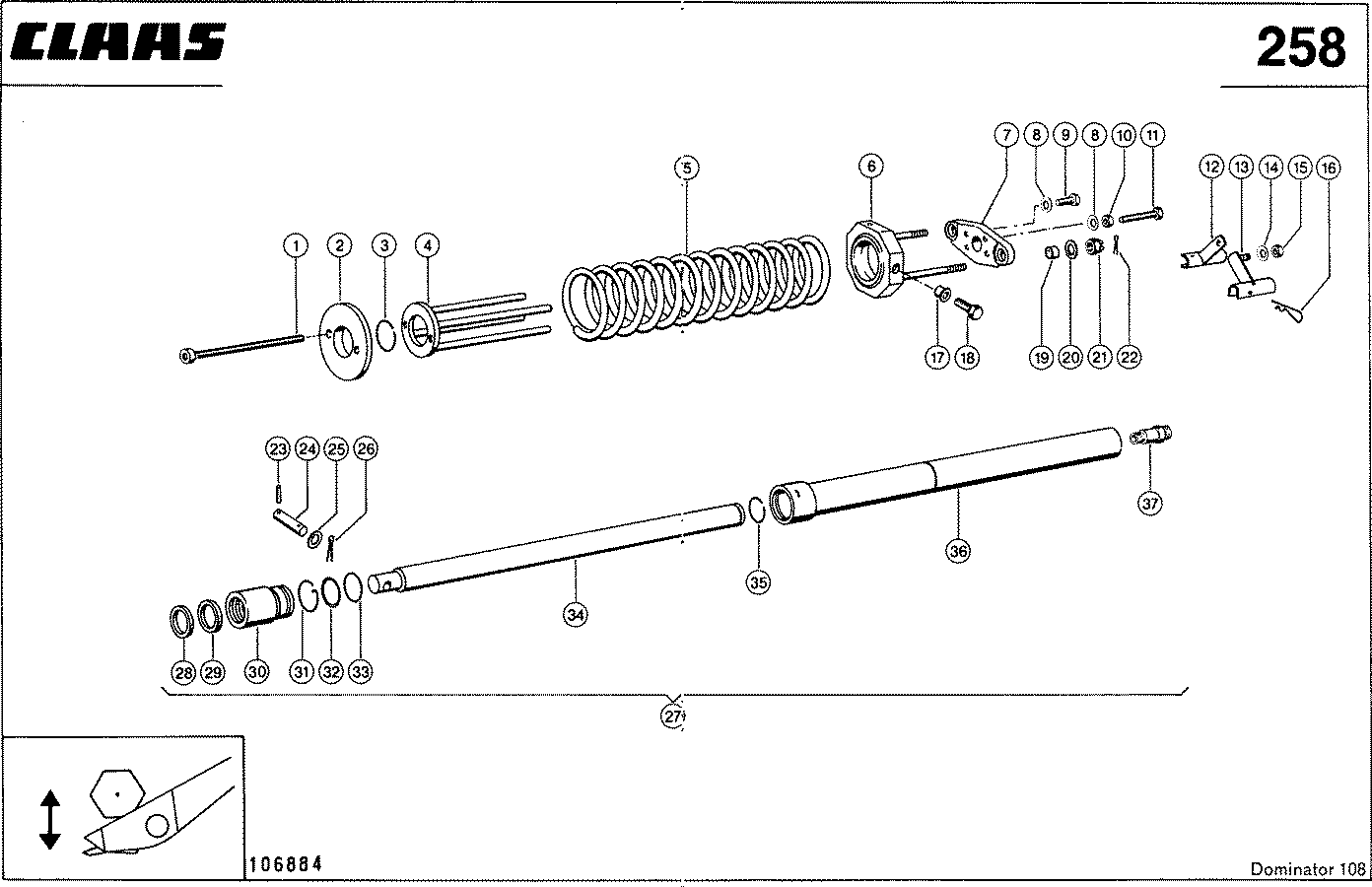 DOMINATOR - SCHNEIDWERKZYLINDER, (50 MM KOLBEN)