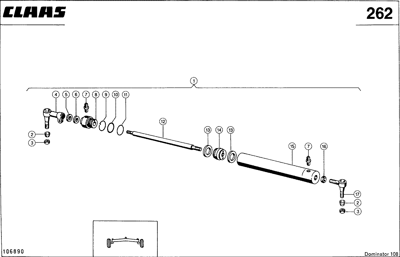 DOMINATOR - LENKUNGSZYLINDER, VAR. 3262, 4522, 7313