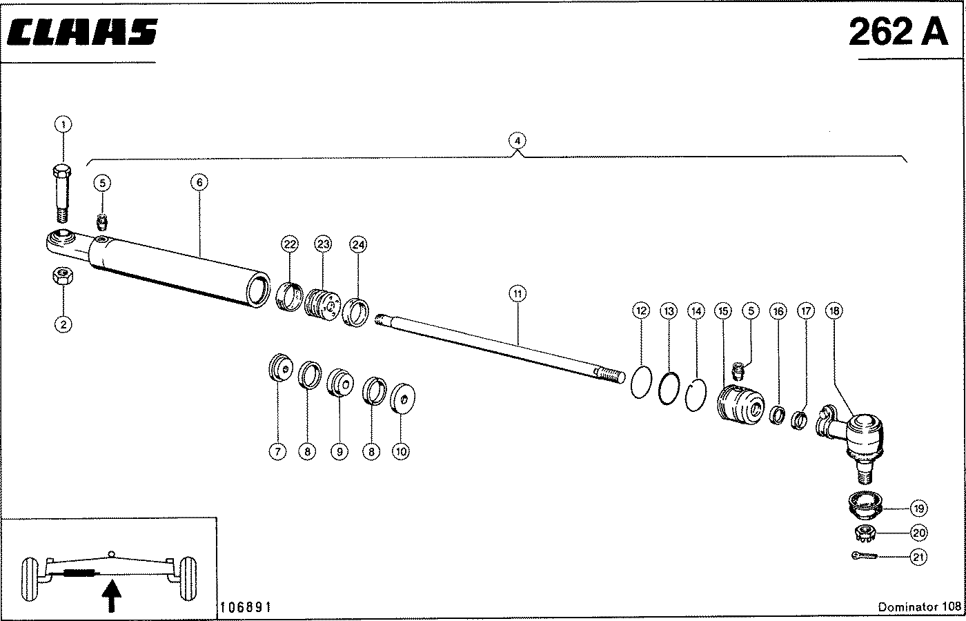DOMINATOR - LENKUNGSZYLINDER, VAR. 7707, 7731