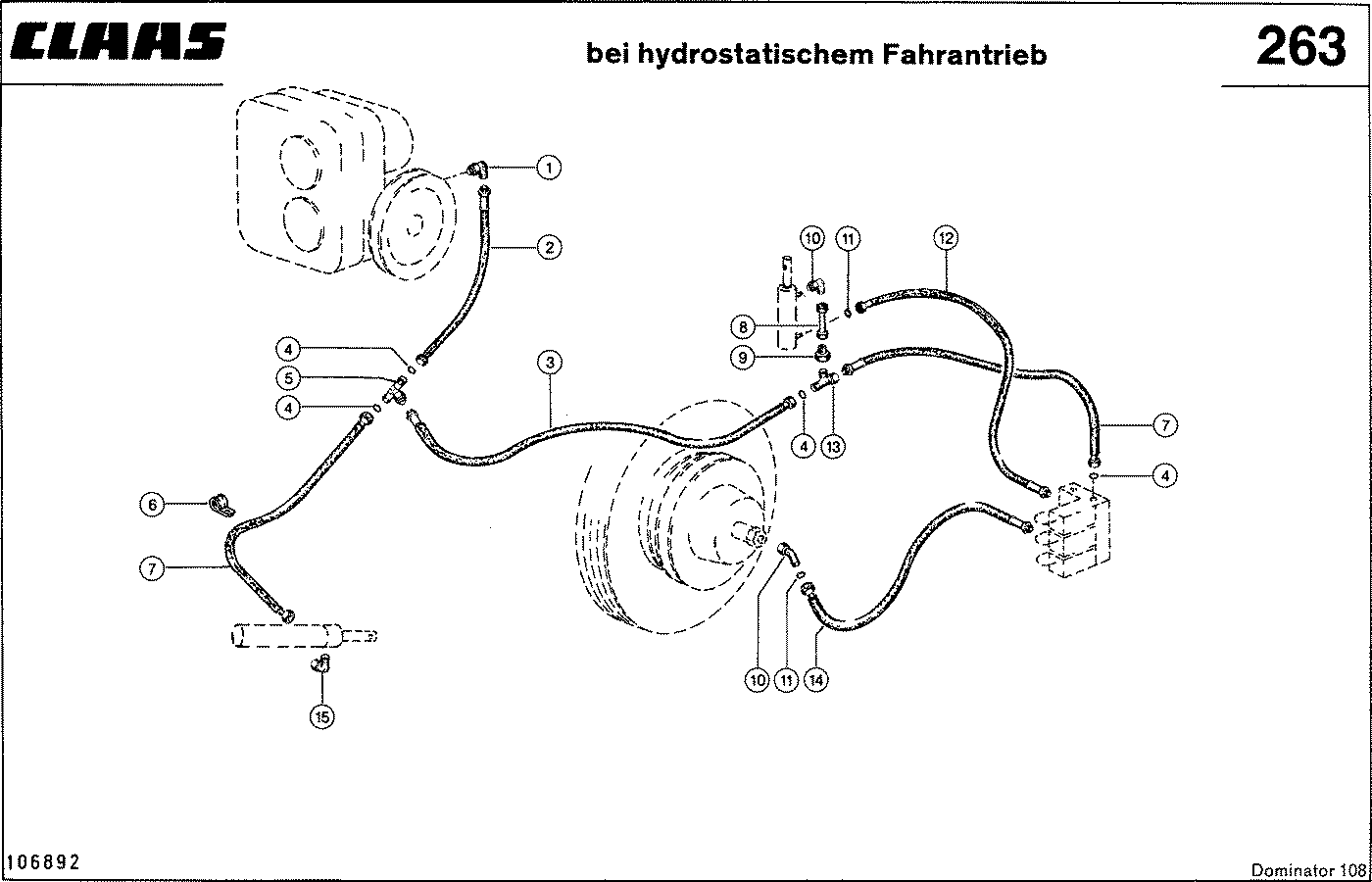 DOMINATOR - HYDRAULIKLEITUNGEN, (NIEDERDRUCKHYDRAUL