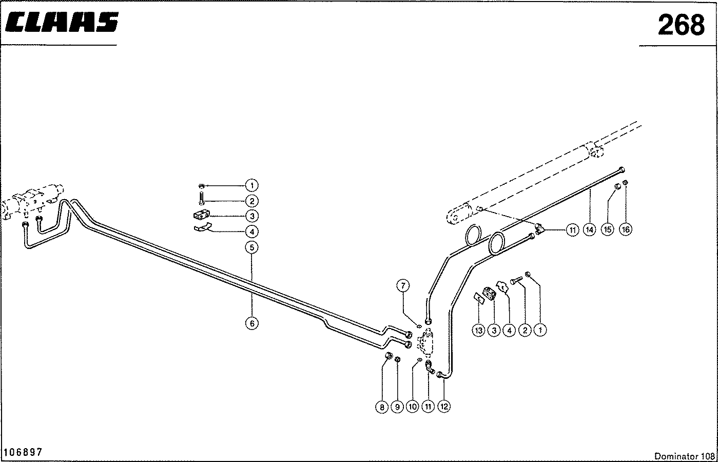 DOMINATOR - HYDRAULIKLEITUNGEN, (VENTILBLOCK - AUSL