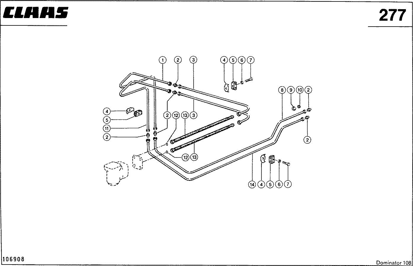 DOMINATOR - HYDRAULIKLEITUNGEN, (LENKUNG - LENKACHS