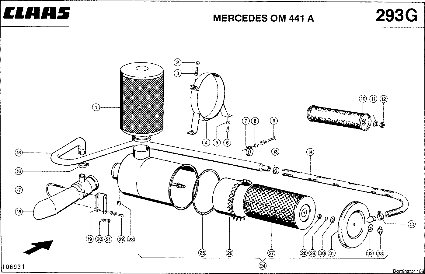 DOMINATOR - MERCEDES OM 441 A; ВОЗДУШНЫЙ ФИЛЬТР