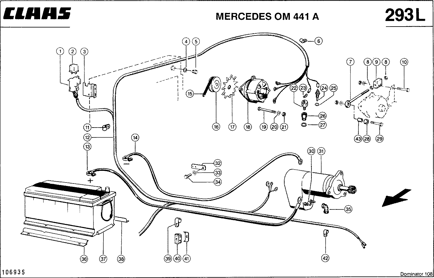 DOMINATOR - MERCEDES OM 441 A; ЭЛЕКТРИКА ДВИГАТЕЛЯ
