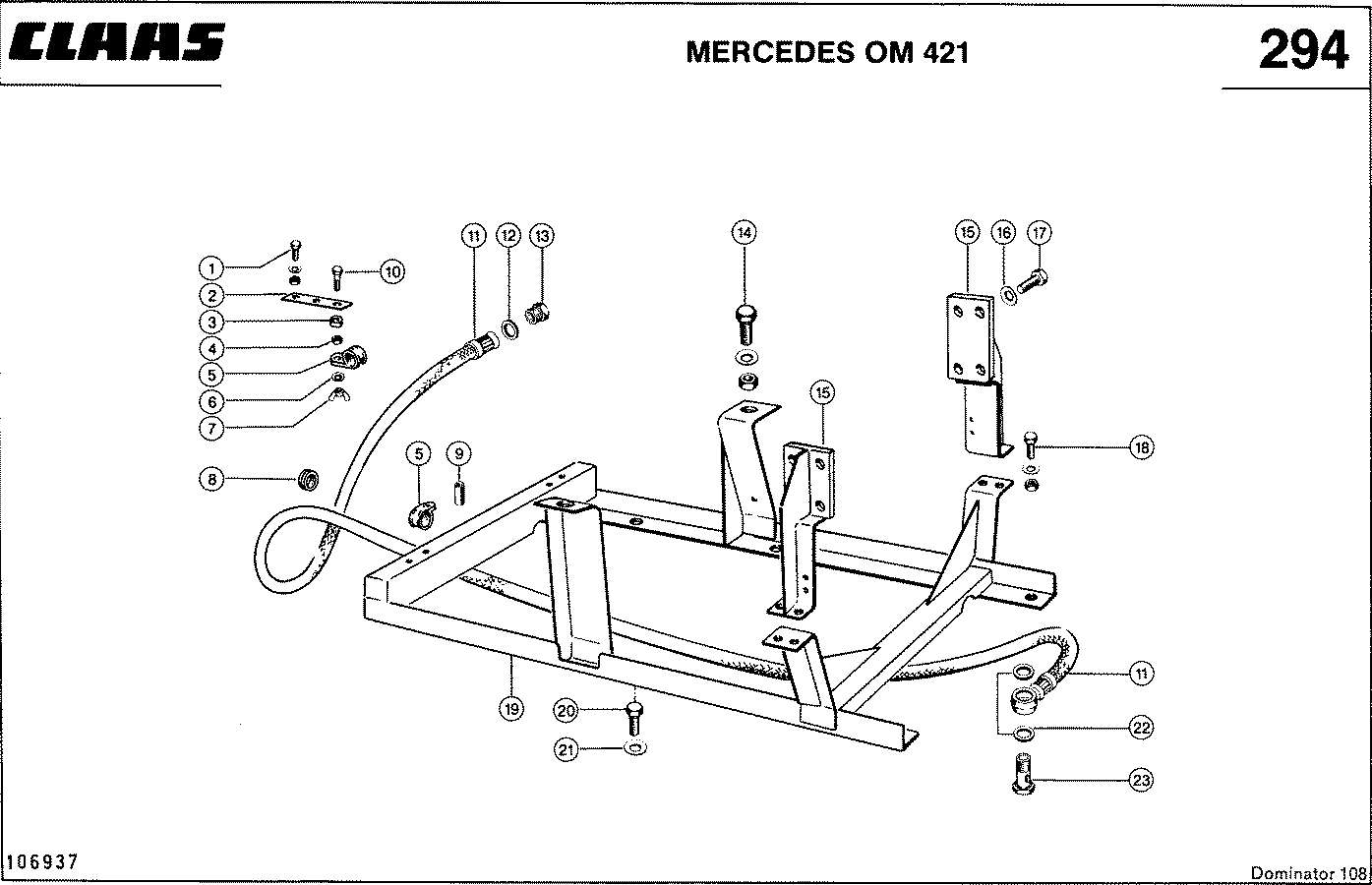 DOMINATOR - MERCEDES OM 421; ПОДМОТОРНАЯ РАМА
