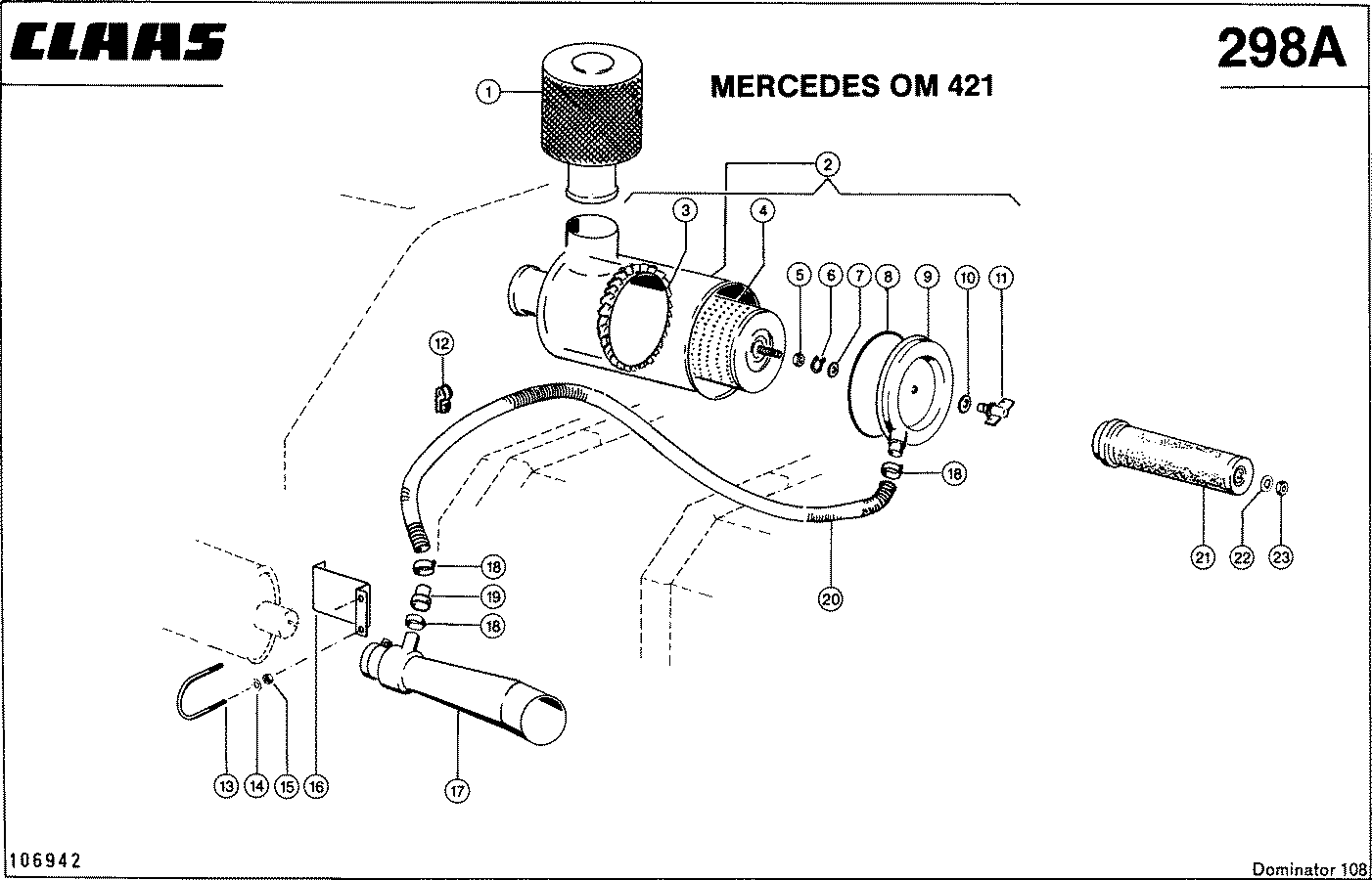 DOMINATOR - MERCEDES OM 421; ВОЗДУШНЫЙ ФИЛЬТР