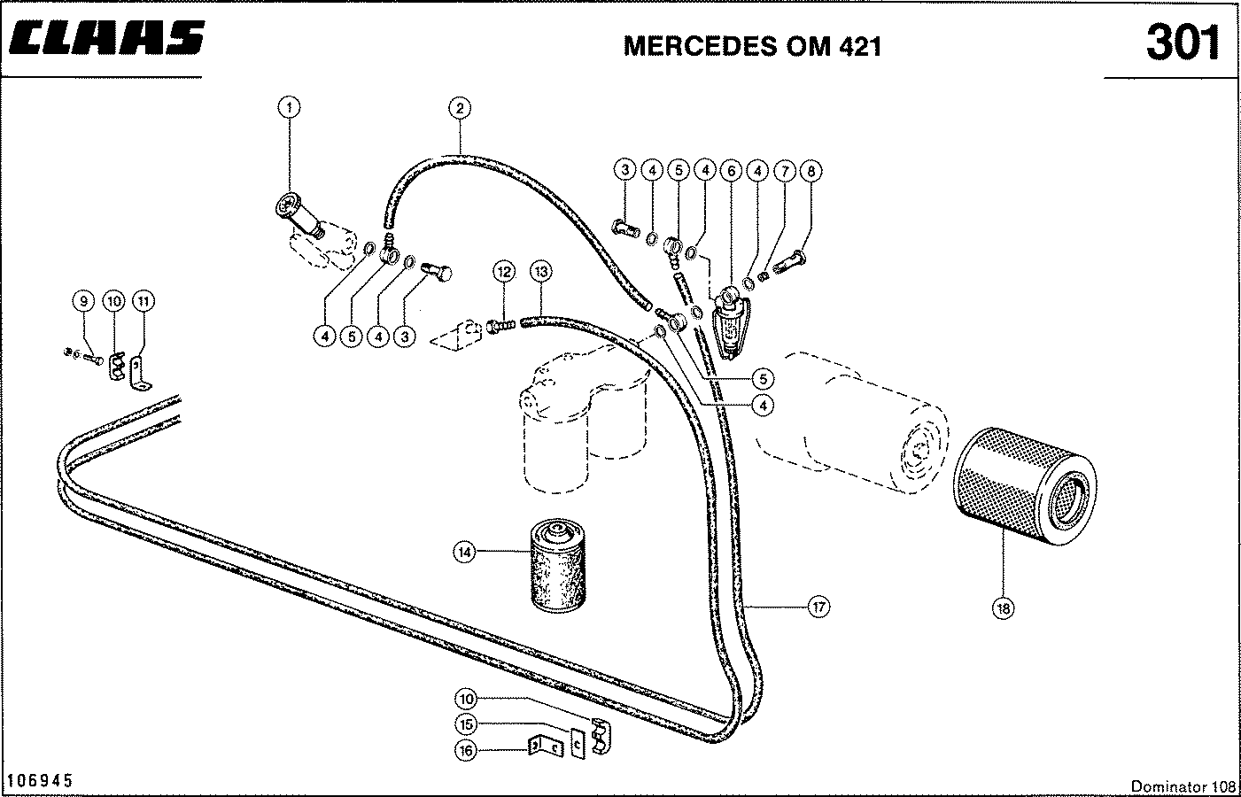 DOMINATOR - MERCEDES OM 421; СИСТЕМА ПИТАНИЯ, МАСЛЯНЫЙ ФИЛЬТР