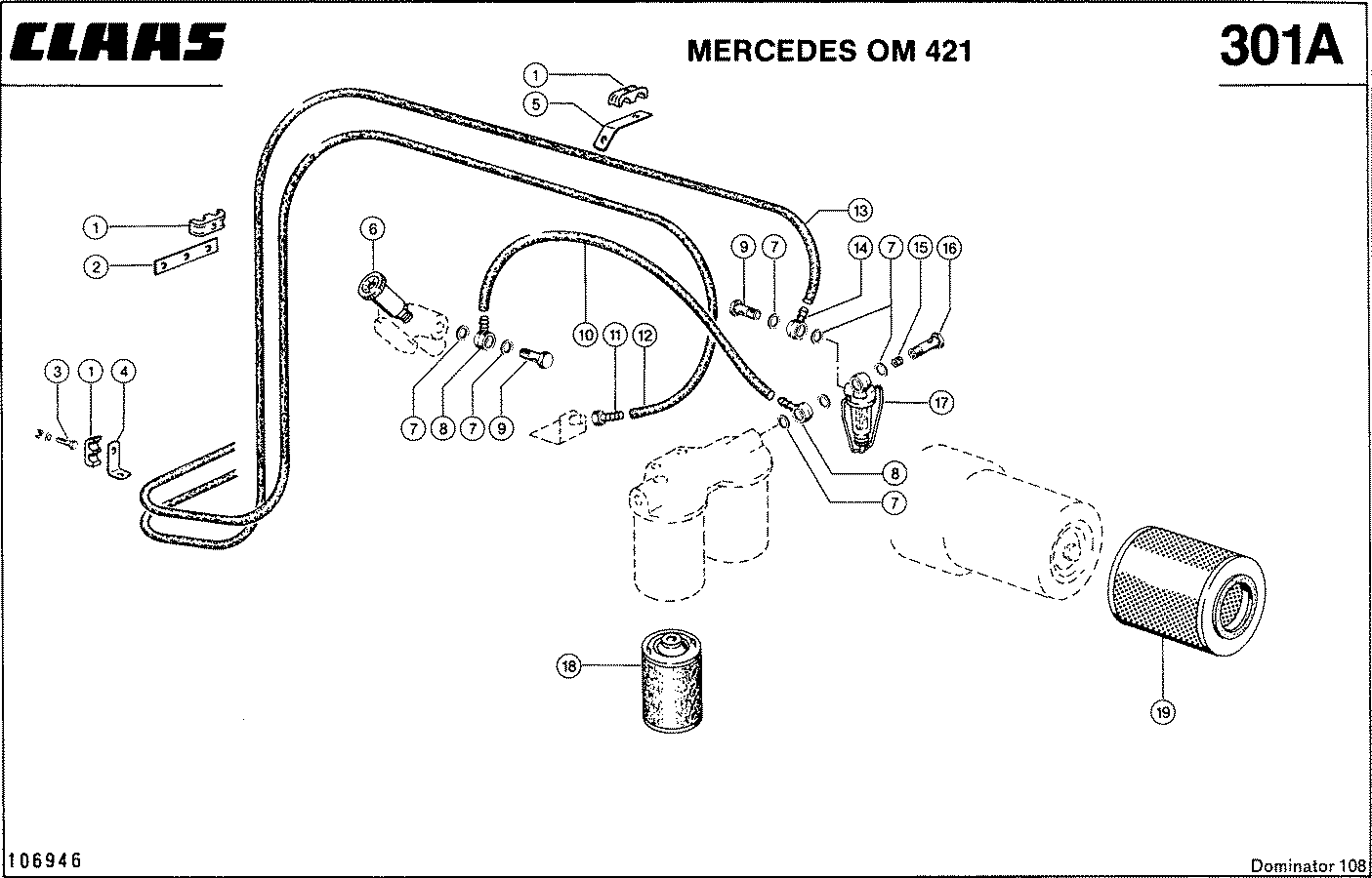 DOMINATOR - MERCEDES OM 421; СИСТЕМА ПИТАНИЯ, МАСЛЯНЫЙ ФИЛЬТР