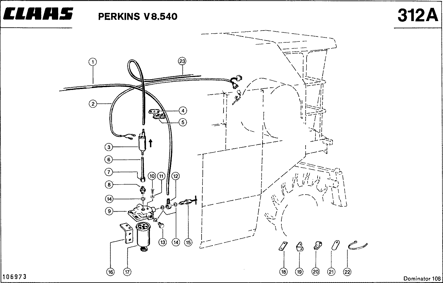 DOMINATOR - PERKINS V8.540; СИСТЕМА ПИТАНИЯ