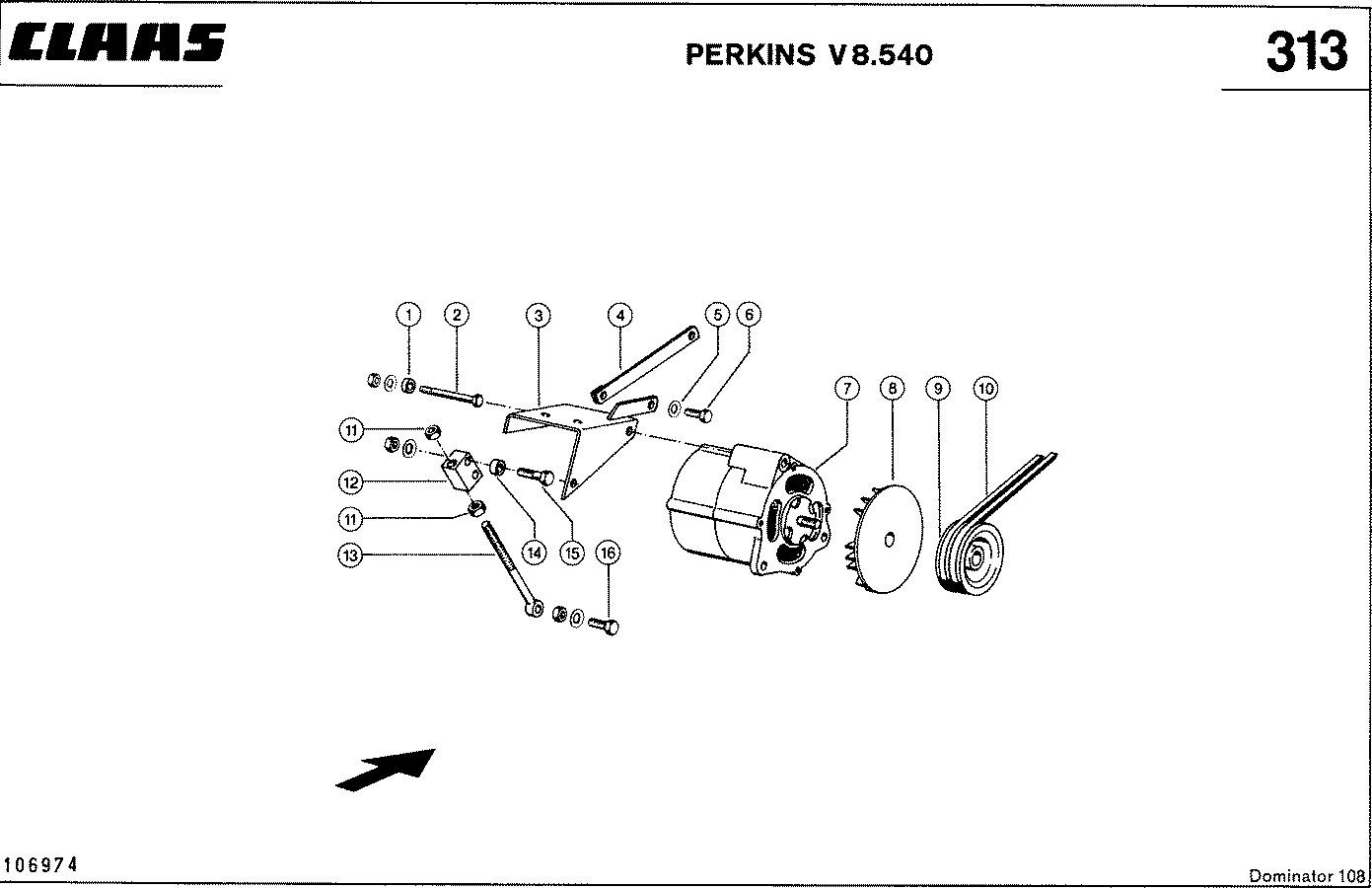 DOMINATOR - PERKINS V8.540; ЭЛЕКТРИКА ДВИГАТЕЛЯ
