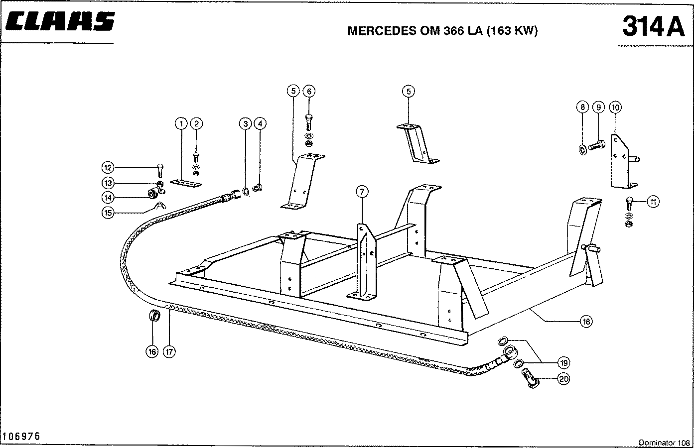 DOMINATOR - MERCEDES OM 366 LA (163 KW); MOTORKONSOL