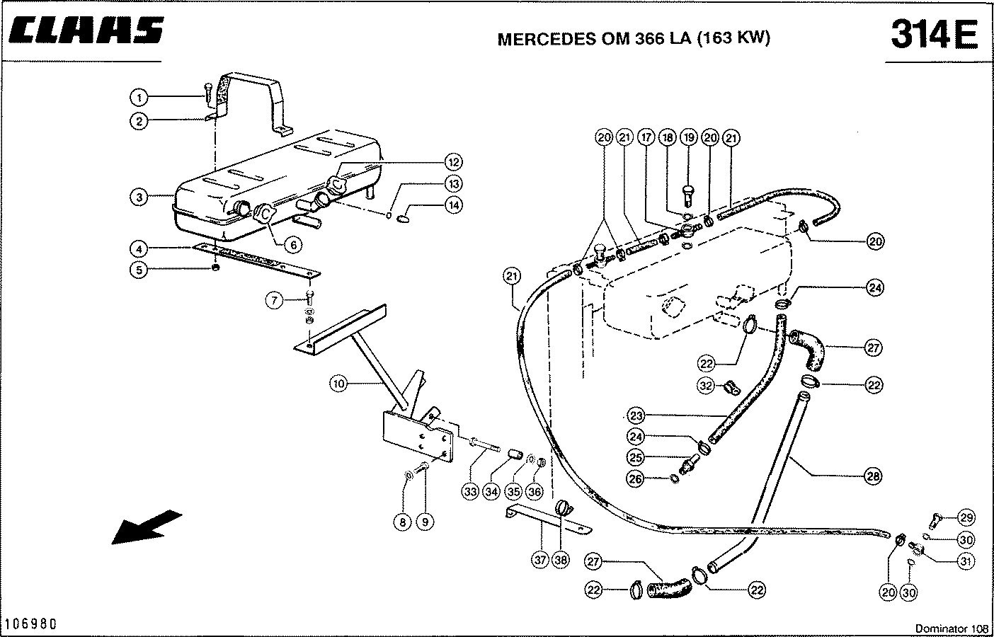 DOMINATOR - MERCEDES OM 366 LA (163 KW); СИСТЕМА ОХЛАЖДЕНИЯ