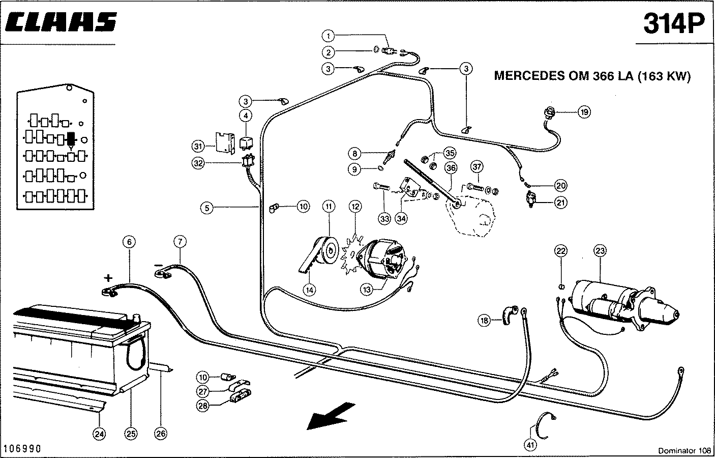 DOMINATOR - MERCEDES OM 366 LA (163 KW); MOTORELEKTR