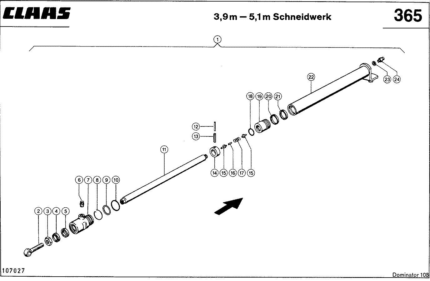 DOMINATOR - HASPEL - HORIZONTALVERSTELLUNG; HASPELZY